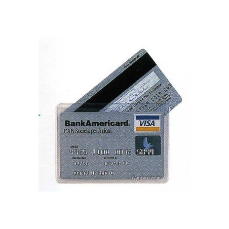 Porta card trasparenti a 2 spazi 50pz
