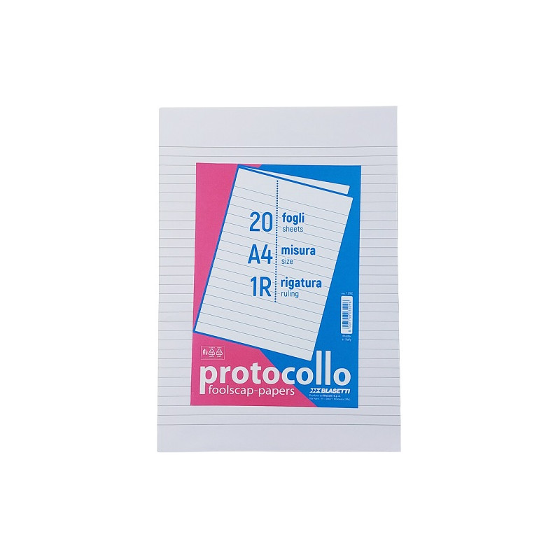 Protocollo 1 rigo 80gr 30fg