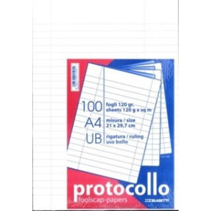 Protocollo uso bollo 100FF 120 GR.