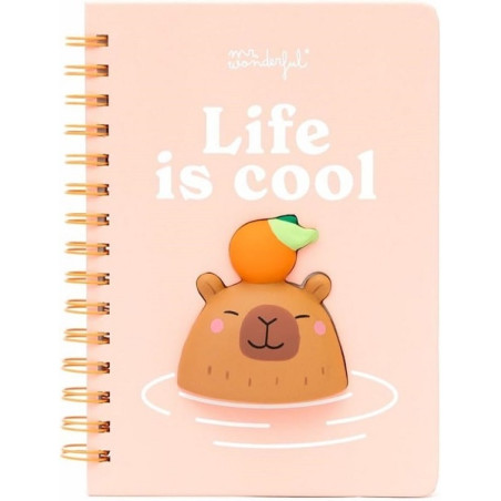 QUADERNO A5 3D SQUISHY CAPIBARA - LIFE IS COOL