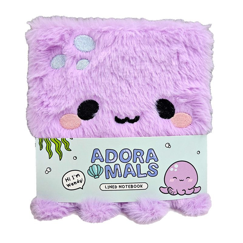 Quaderno con copertina peluche - polpo
