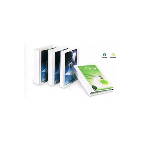 Raccoglitore personalizzabile 4 anelli D.30 bianco display