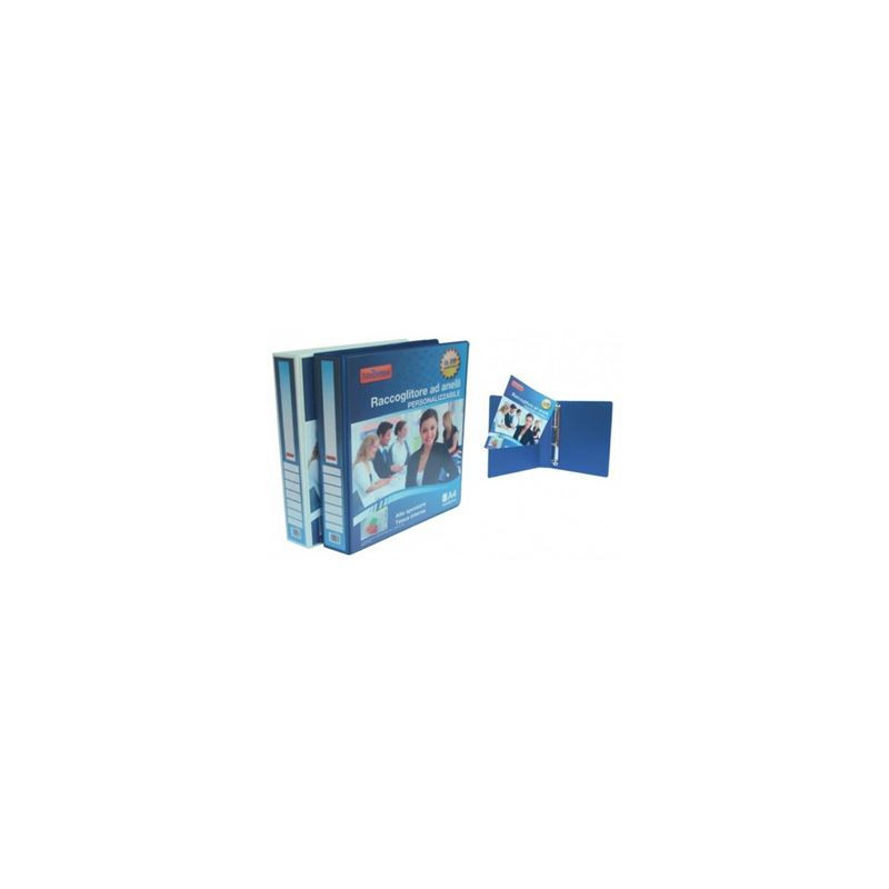 Raccoglitore personalizzabile 4 anelli D.30 blu display