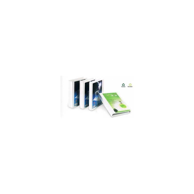 Raccoglitore personalizzabile 4 anelli D.40 bianco display