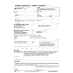 Rapporto di controllo di efficienza energetica Allegato III Tipo 2 3 cop. (in cf da25pz)