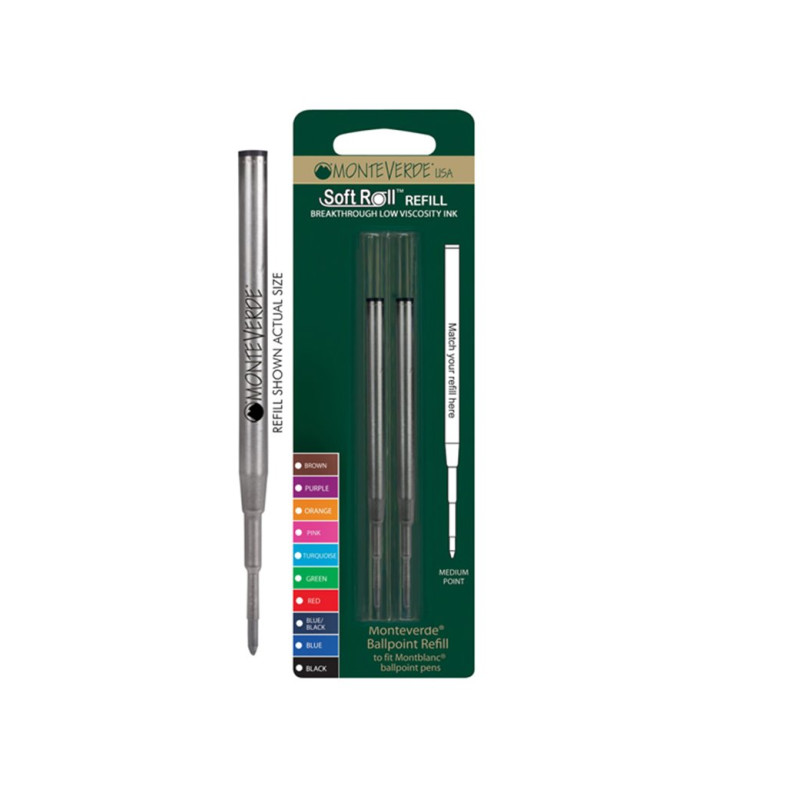 Refill MontBlanc gel nero 2pz Monteverde