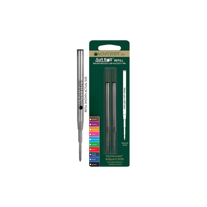 Refill MontBlanc sfera M nero 2pz Monteverde