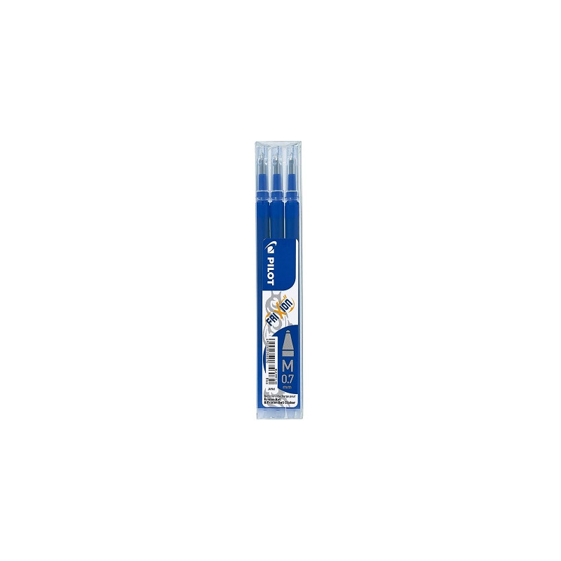 Refill Pilot Frixion 0,7 blu 3 pz - con inchiostro gel termosensibile