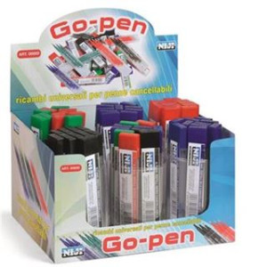 Refill tipo Frixion 0,7mm verde 3 pz cancellabile ricaricabile-con inchiostro gel termosensibile
