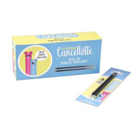 Refills gel cancellotta Colourbook nero 2pz