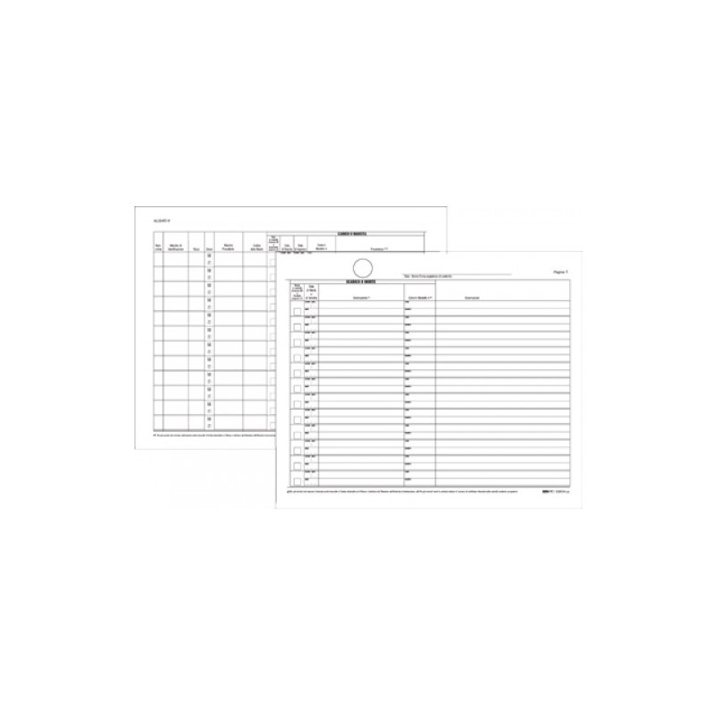 Registro carico/scarico bovini 23pg numerate f.to 245x31