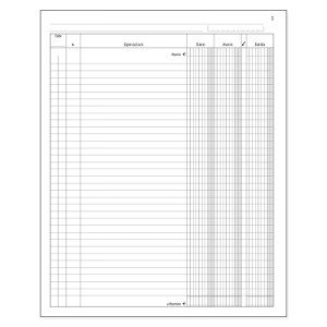 Registro dare avere saldo 96pg. 31x24,5 cm