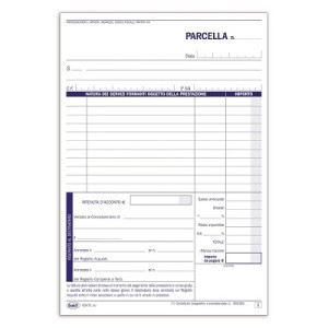 Registro degli onorari e parcella professionisti 2copie