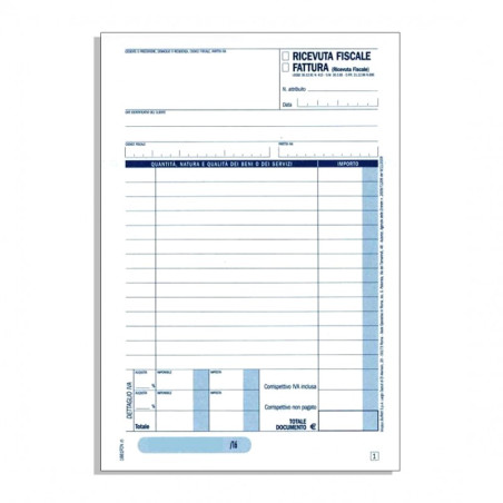 Ricevute Fiscale / Fatture Generiche A5 50 x 2 copie