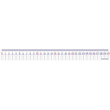 Righello 30cm millimetrato trasparene di precisione.Griglia di allineamento.