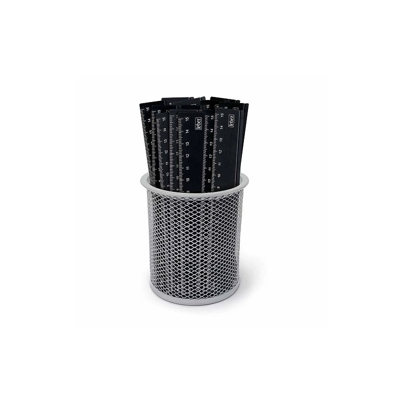Righello in alluminio cm.15 nero satinato