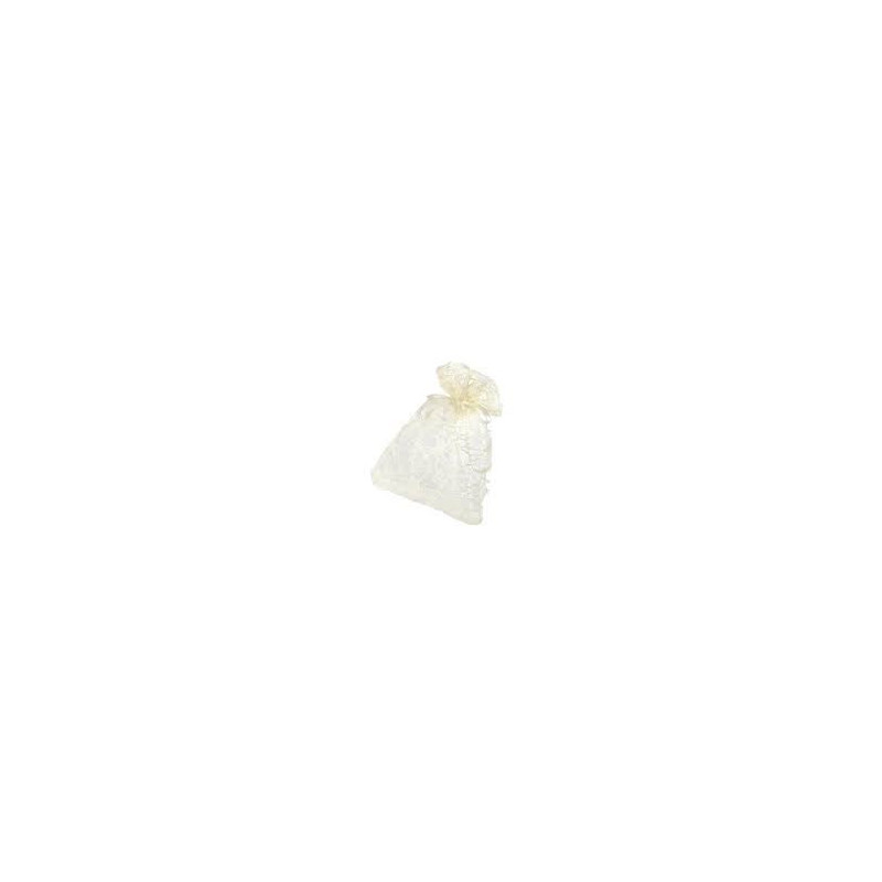Sacchetti da confetti bomboniere rete avorio 10x15cm 3pz