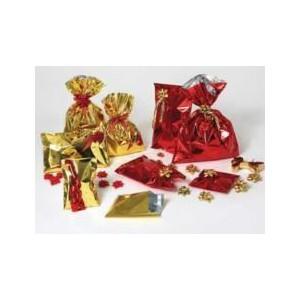 Sacchetti Metal fantasia Natale 20x35 50pz