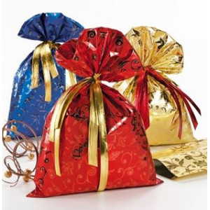 Sacchetti Metal fantasia natalizia 40x65 25pz