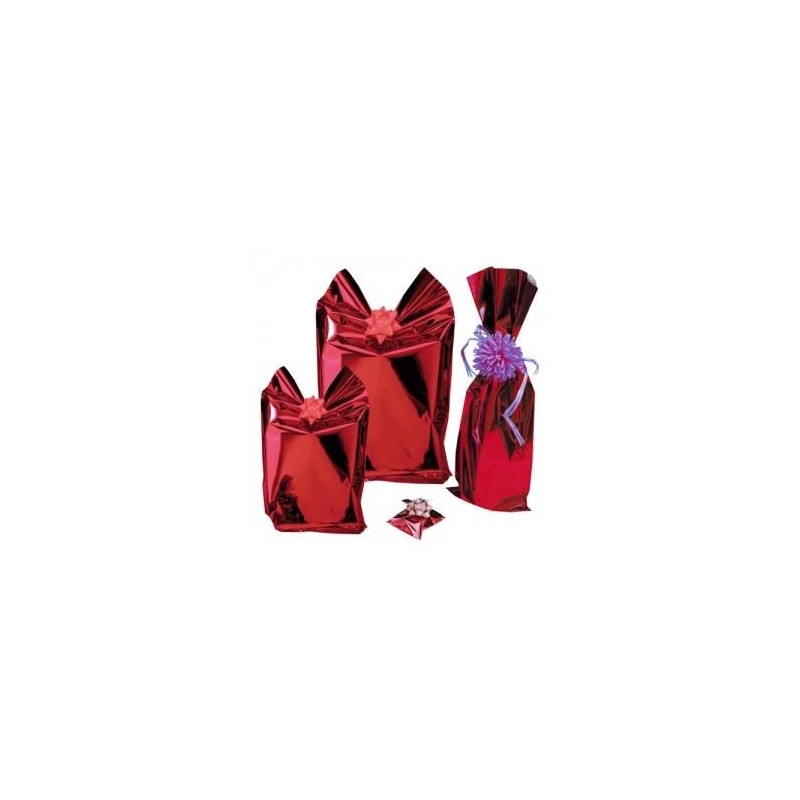 Sacchetti Metal Rosso 25x40 50pz