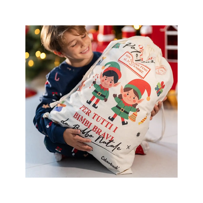 Sacco La Fabbrica degli Elfi  Natale Colourbook