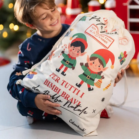 Sacco La Fabbrica degli Elfi  Natale Colourbook