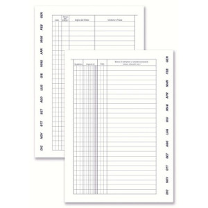 Scadenzario A5 spiralato effetti passivi gen-dic. 8pg/mese