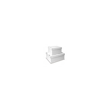 Scatola con coperchio bianca cm 31 x 23 x 14