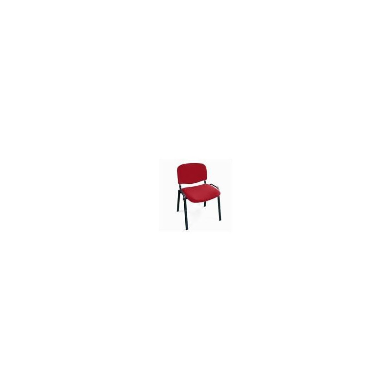 Sedia fissa per ufficio da attesa, struttura in metallo, seduta eschienale in tessuto rossoMisure d'ingombro.: 54x59xH79 cm