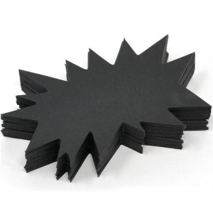 Segnaprezzi piccoli flash nero 110x65 50pz