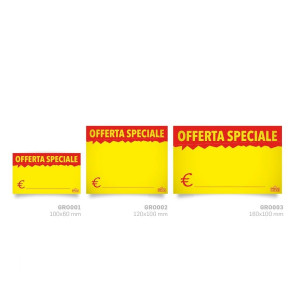 Segnaprezzo in PPL cancellabile 10pz con pennarello offerta speciale 100x60