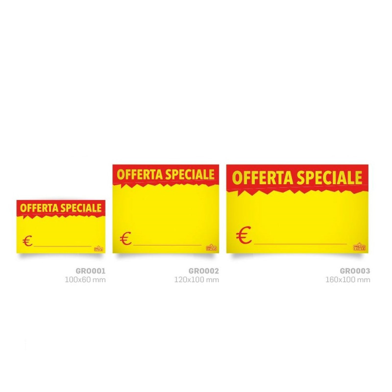 Segnaprezzo in PPL cancellabile 10pz con pennarello offerta speciale 160x100