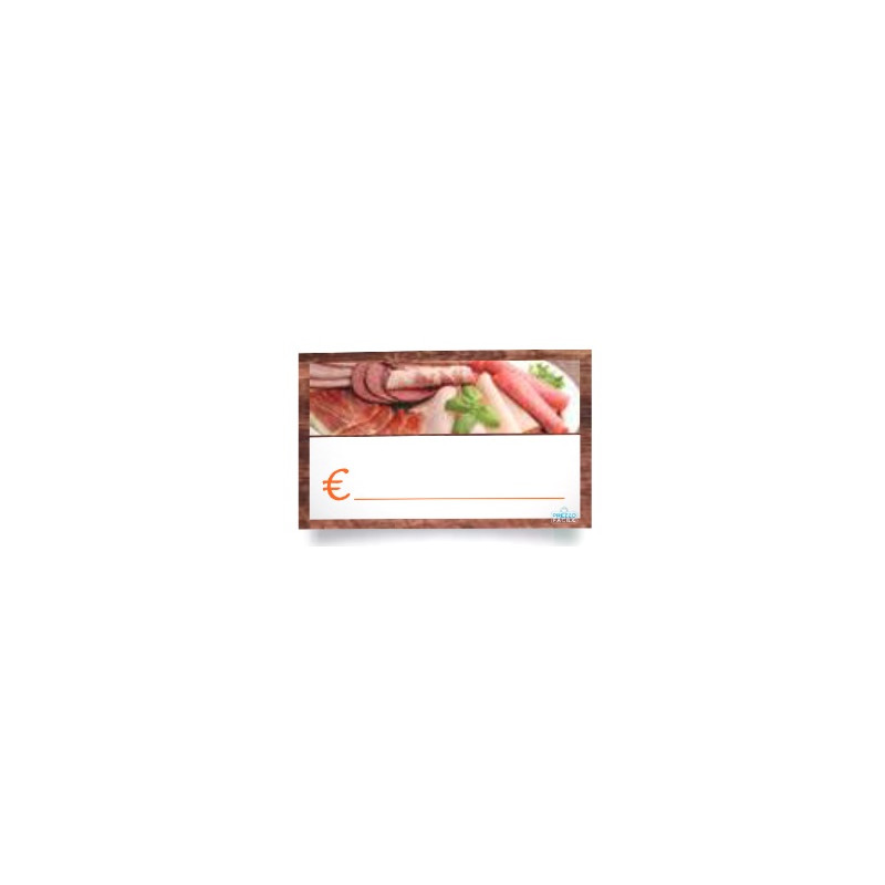 Segnaprezzo in PPL cancellabile 10pz con pennarello salumi 100x60