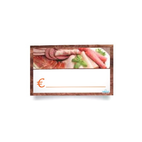 Segnaprezzo in PPL cancellabile 10pz con pennarello salumi 100x60