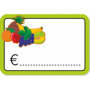 Segnaprezzo in PVC cancellabile 10pz frutta