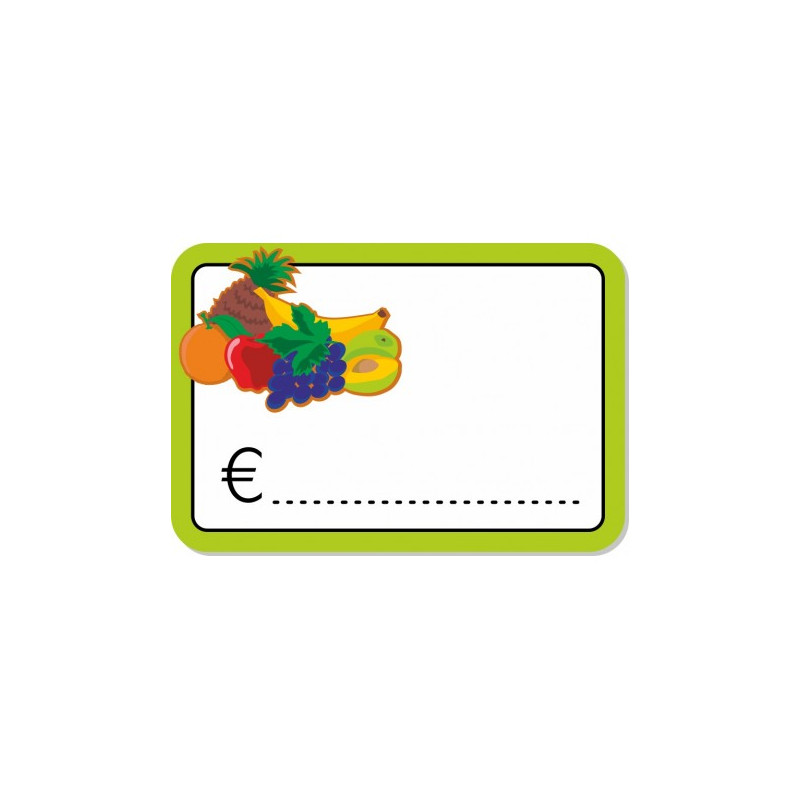 Segnaprezzo in PVC cancellabile 10pz frutta