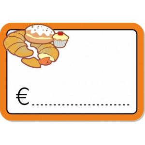 Segnaprezzo in PVC cancellabile 10pz pasticceria