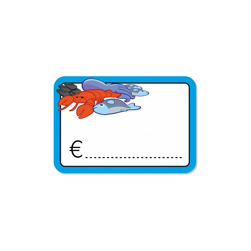 Segnaprezzo in PVC cancellabile 10pz pescheria