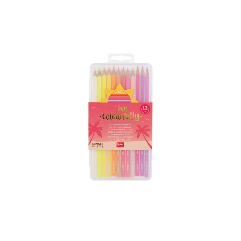 Set 12 Pastelli Live Colorfully Sunset Palette LEGAMI