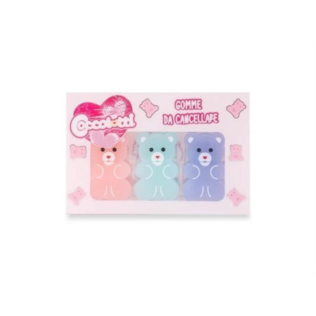 Set 3 gomme da cancellare Coccolotti Classic