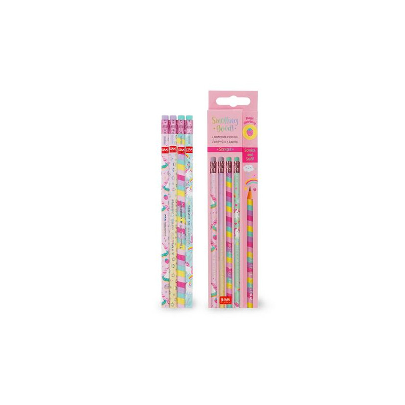 Set di 4 Matite HB profumate Legami - Smelling Good! - Unicorn