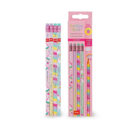 Set di 4 Matite HB profumate Legami - Smelling Good! - Unicorn