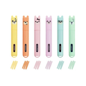 Set di 6 Mini Evidenziatori - Teddy's Mood Legami