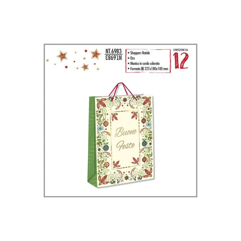 Shopper Buon Natale Eleganti M