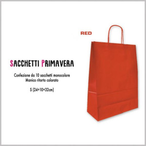 Shopper in carta rossa 24x10x31