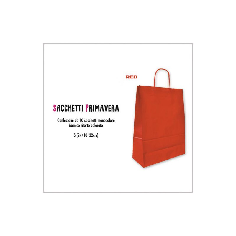 Shopper in carta rossa 24x10x31