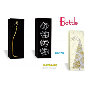 Shopper Natalizio f.to bottiglia