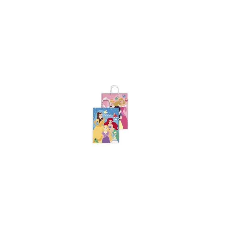 Shopper Principesse plastificato manico cordoncino 30x12x40