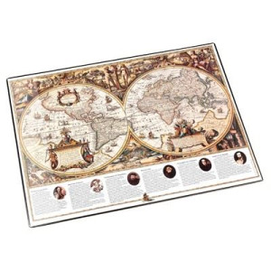 Sottomano planisfero antico 48x32