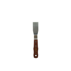 Spatola in metallo impugnatura legno per pittura n.2 mm.114x35